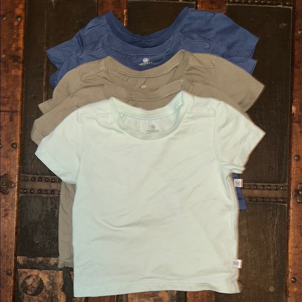 Honest Co. tee-shirt lot; 12 months